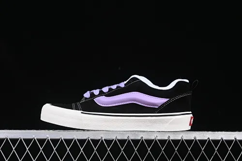 All categories Vans Vans series Vans Low Vans Knu Skool Purple Portuguese love bread shoes Comfortable and fashionable non-slip wear-resistant low-top casual sneakers VN0009QC6BT1